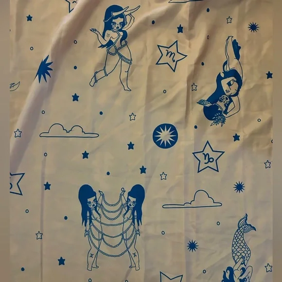 Valfre Celestial Zodiac Shower Curtain - Picture 3 of 4